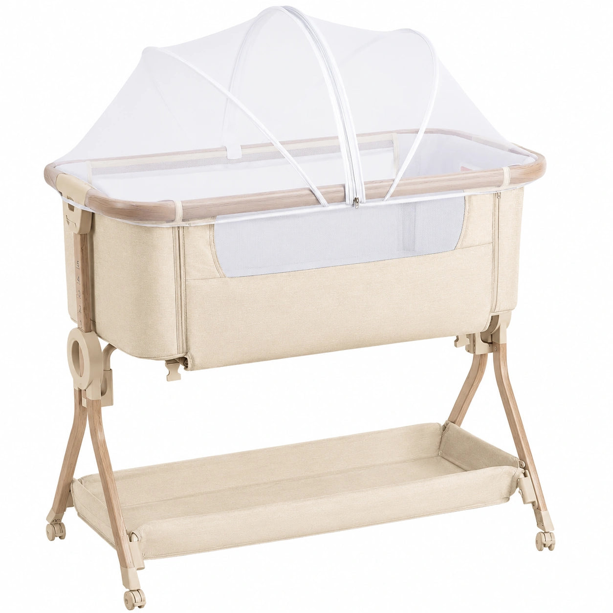 lit-de-bebe-multifonction-avec-moustiquaire-et-rangement-hauteur-ajustable-roues-verrouillables-uvcnfv2718ga
